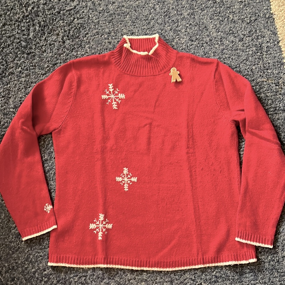 Dockers Acrylic blend tunic style Christmas sweater